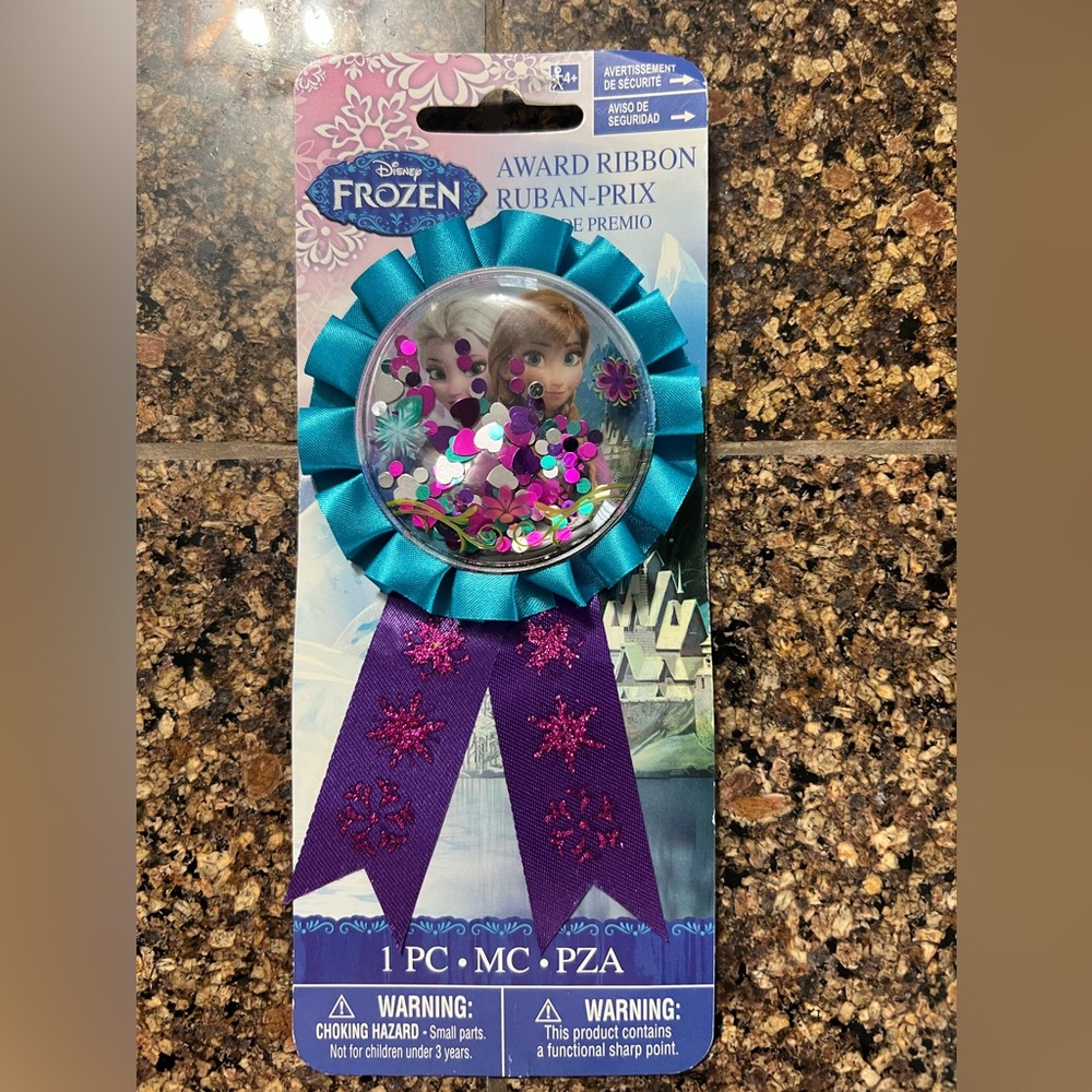 Disney Frozen Award Ribbon with Blue and Purple Accents
